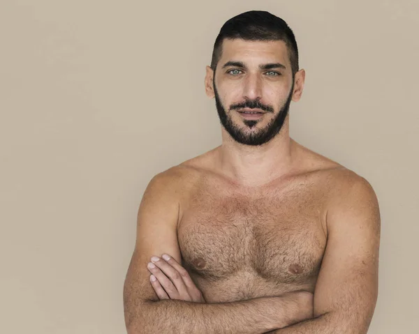 Giovane uomo medio orientale senza camicia — Foto Stock