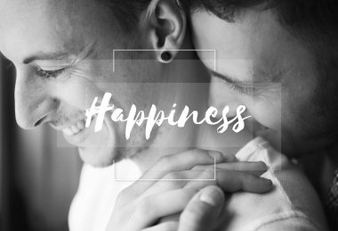 Genç mutlu eşcinsel çift