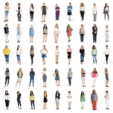 Kadınlar birlikte ayakta kümesi 