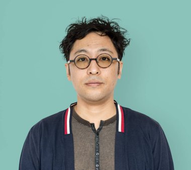 gözlük yakışıklı Asyalı adam 