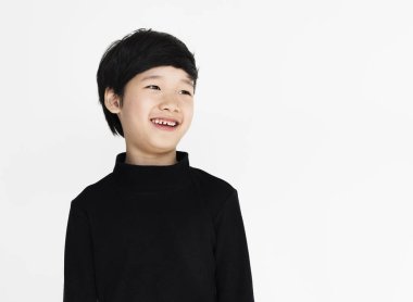 Asyalı okullu çocuk Studio