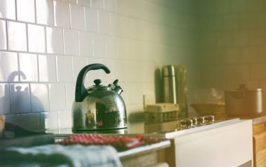 Su ısıtıcısı sobası Cook mutfak ev, özgün photoset