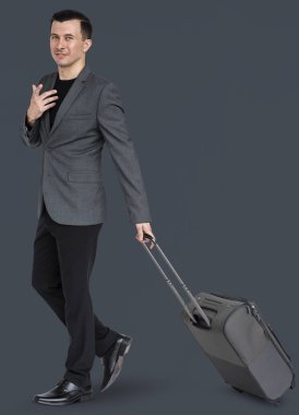 Stüdyo çekimi genç işadamı