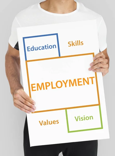 Man holds placard — Stock Photo, Image