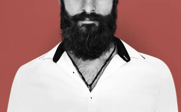 Joven con bigote y barba —  Fotos de Stock