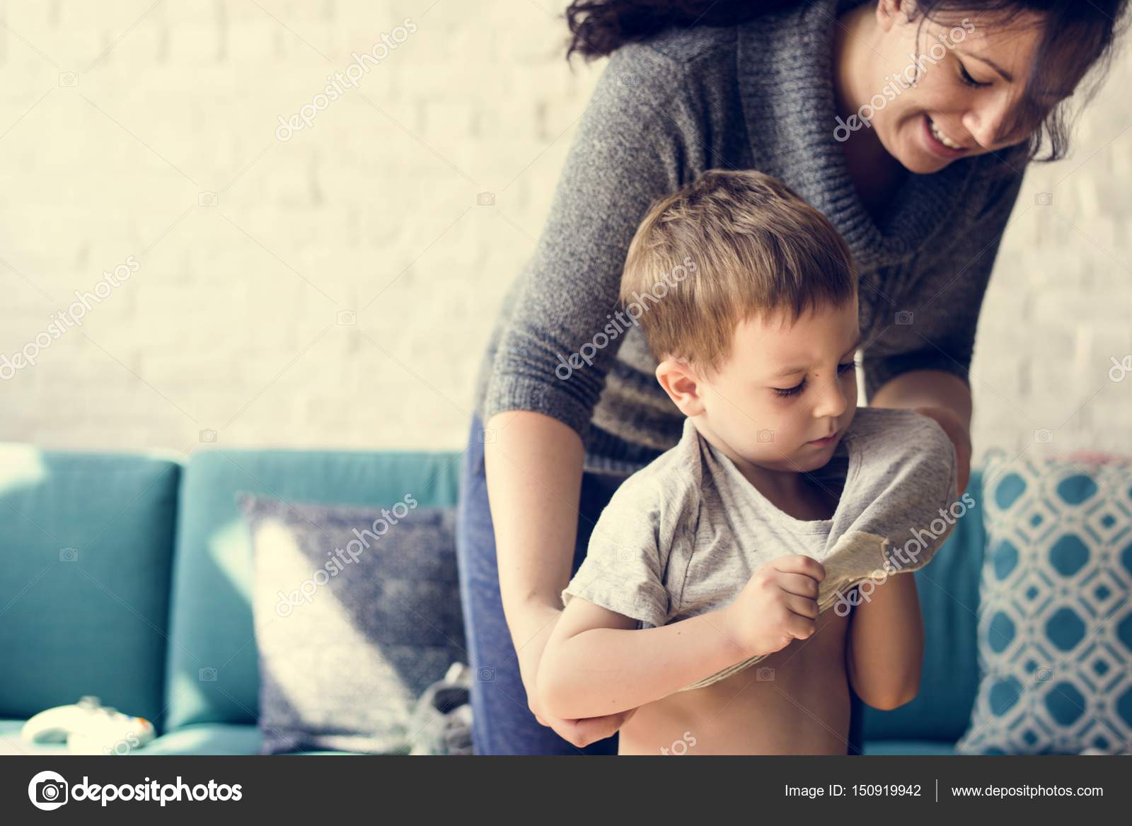 Mommy Helping Son