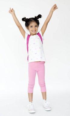 sırt çantası ile güzel kız