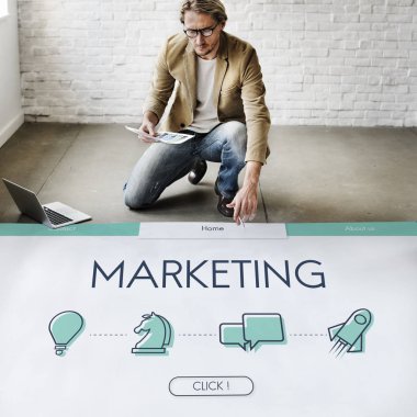 Poster çalışma iş adamı