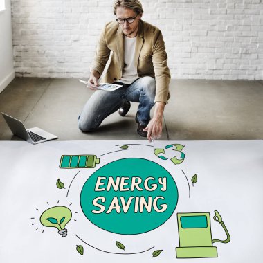 Poster çalışma iş adamı