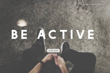 Oturan adam ve ilham kelime