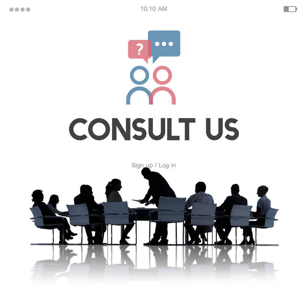 Силуэты бизнес-группы
