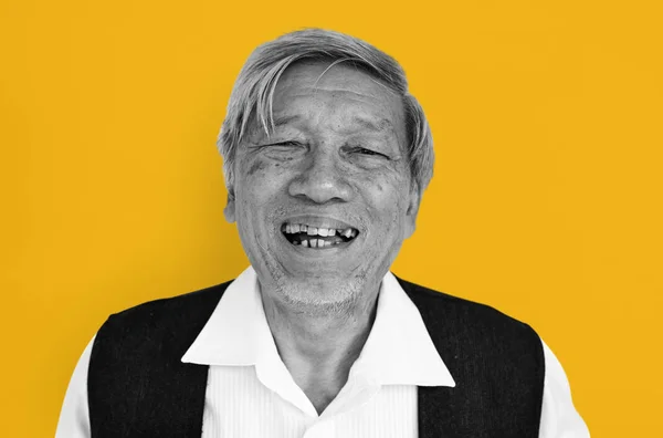 Senior lachende man — Stockfoto