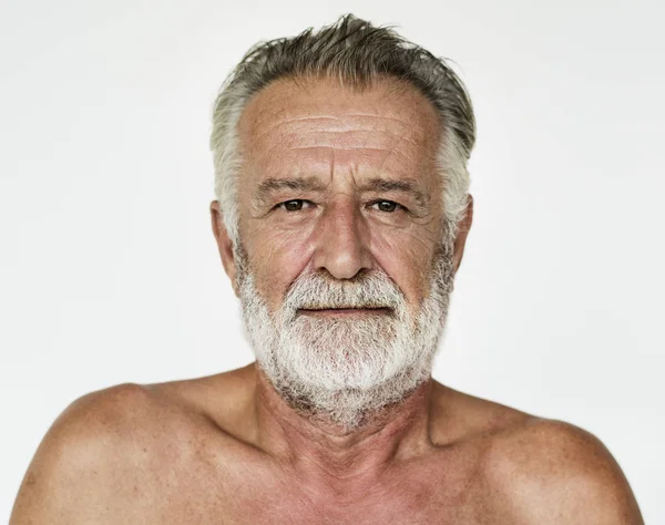 Senior erwachsener Mann mit Schnurrbart — Stockfoto