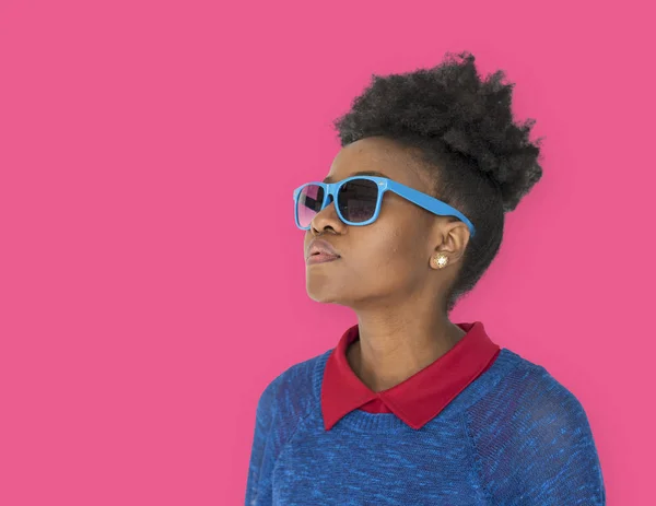Afro Woman with Sunglasses — Stock Photo, Image