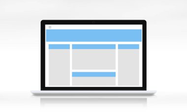 Web tasarım şablonu dizüstü