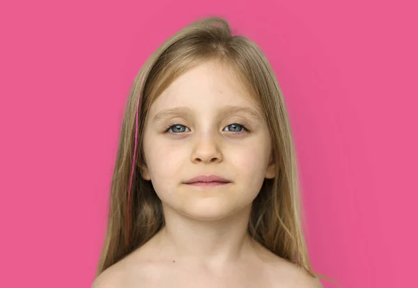 Dziewczynka z gołej piersi — Zdjęcie stockowe