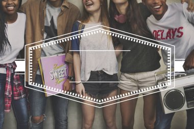 Grup çok ırklı insan söz 