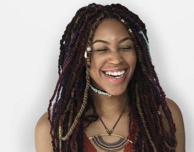 Stüdyoda Afrikalı kadın