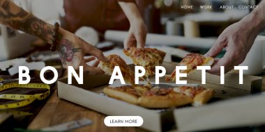 moda tasarımcıları pizza dilimleri kapma