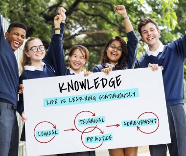 afiş tutmak çeşitlilik öğrencilerin