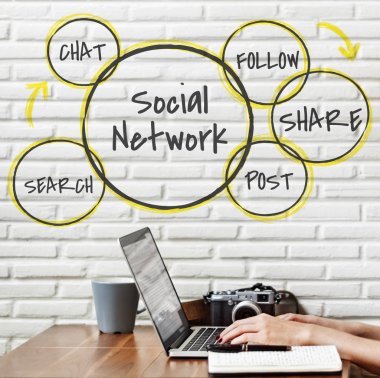 Dizüstü bilgisayarda yazı yazan kadın elleri 