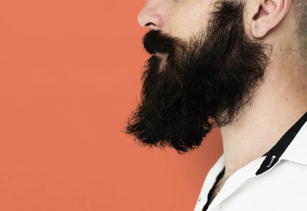 Young man with moustache and beard — Stock Photo, Image