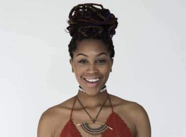 Stüdyoda Afrikalı kadın