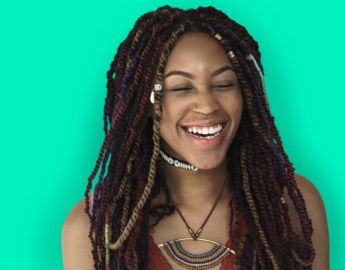 Stüdyoda Afrikalı kadın