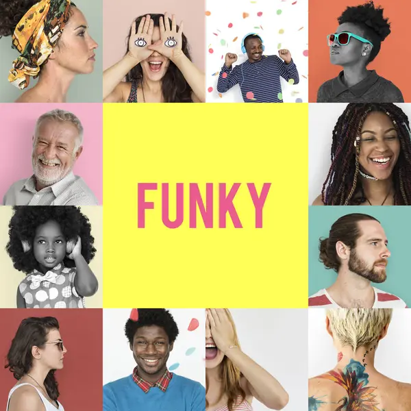 Set of Diversity People Funky — Stock Photo, Image