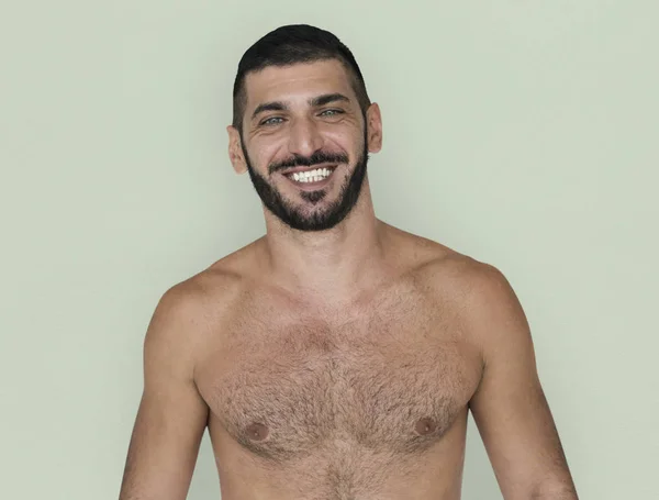 Mladý muž shirtless Kavkazský — Stock fotografie