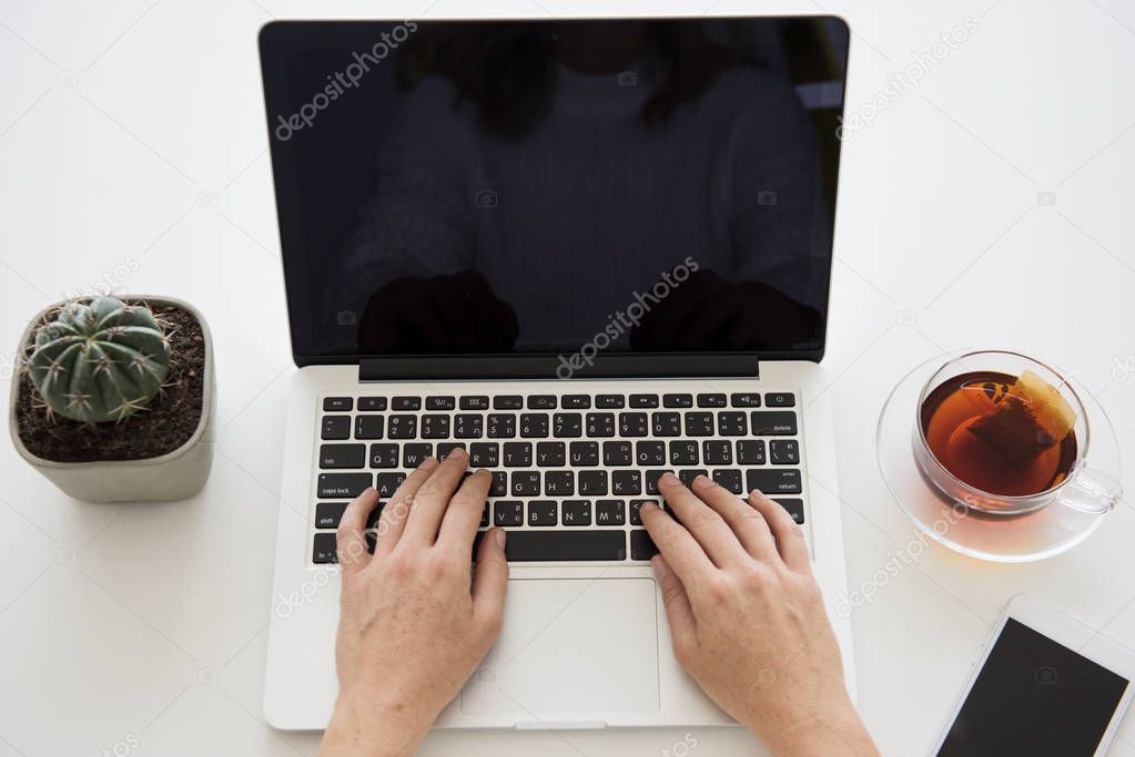 businessman using laptop 