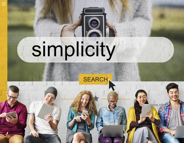 Diversidade Pessoas Usando Dispositivos Digitais Conceito Rede Social Título Simplicidade — Fotografia de Stock