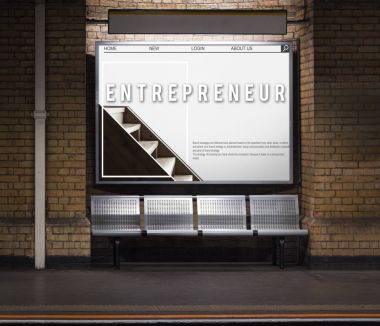 Metro istasyonunda gösterilen reklam banner