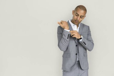 İşadamı ayarlama takım elbise kol 