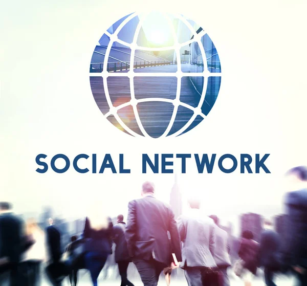 Conexão Redes Sociais Comunicação Global — Fotografia de Stock