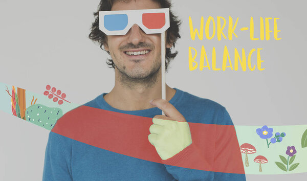 Человек с 3D очками
