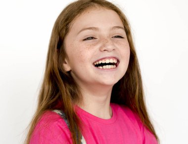 sevimli beyaz küçük kız