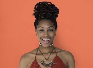 Kadın gülen ve Happy stüdyo