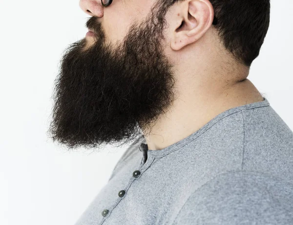 Бородатый мужчина в очках — стоковое фото