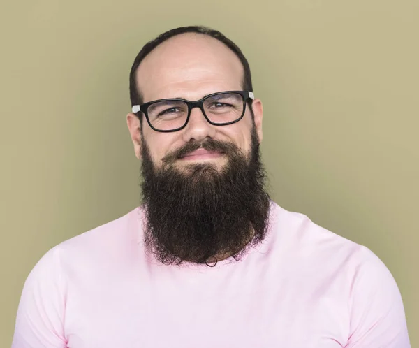 Homme à lunettes et barbe — Photo