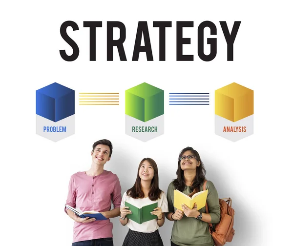 Students holding books — Stock Photo, Image