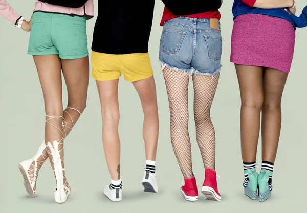 Teenager Girl's legs in the studio — Stock Photo, Image