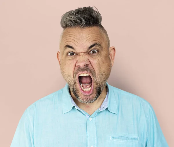 Kızgın bağıran adam — Stok fotoğraf