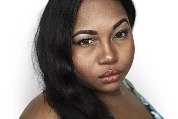Bouleversé visage femme africaine — Photo
