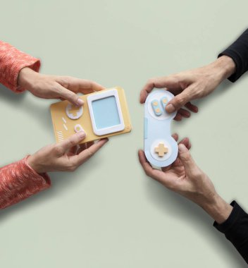 Video oyun kumandaları Holding eller