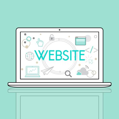 Web tasarım şablonu dizüstü