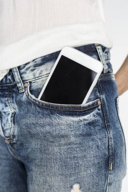 kot pantolon cebinde dijital smartphone