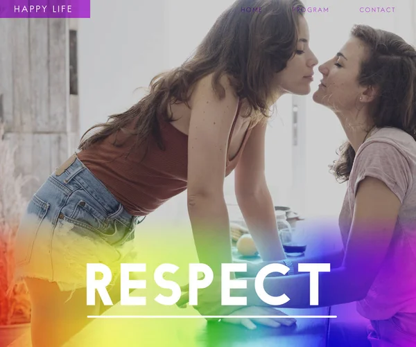 Lesbiche che si baciano — Foto Stock