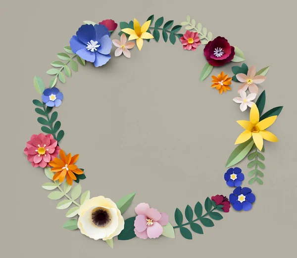 Kleurrijke papercraft bloemen — Stockfoto