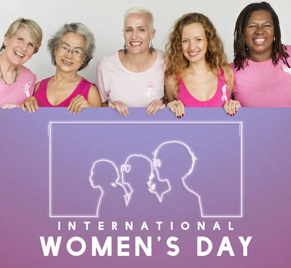 Women holding Placard — Stock Photo, Image